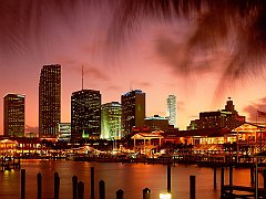 Miami Bay at Dusk, Florida